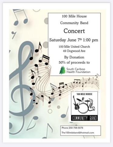 Poster - 100 Mile Community Band Concert