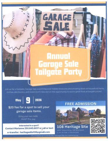 Poster - Annual Garage Sale Tailgate Party