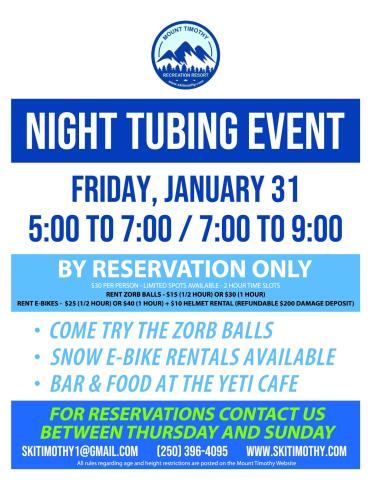 night tubing poster