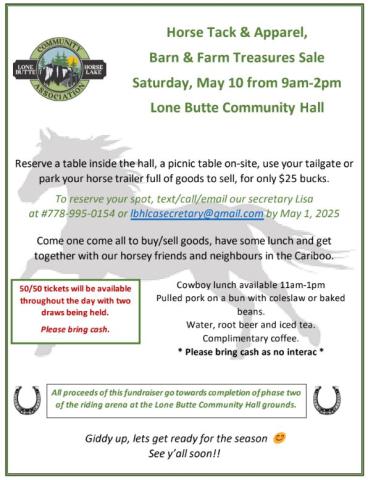 tack sale poster