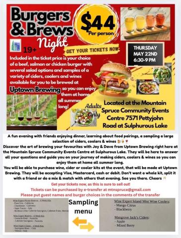 Poster - Burgers & Brew Night