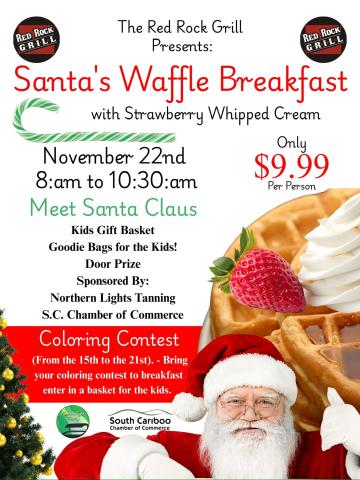 santa breakfast poster