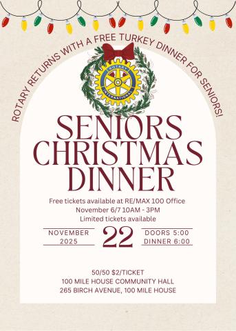 seniors xmas dinner poster