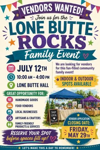 lone butte rocks poster