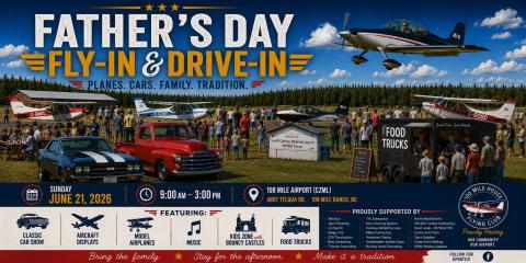 Poster - Father's Fly in & Drive in