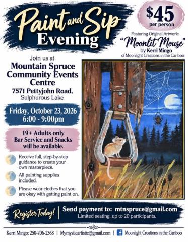 Poster - Paint & Sip Evening